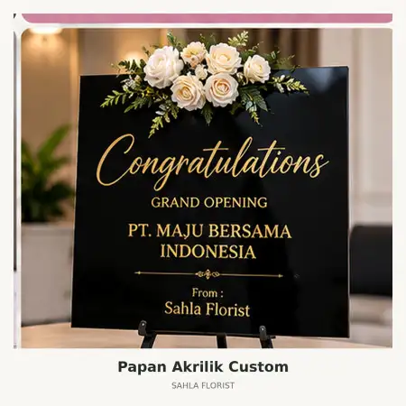 Papan Bunga Akrilik Katingan